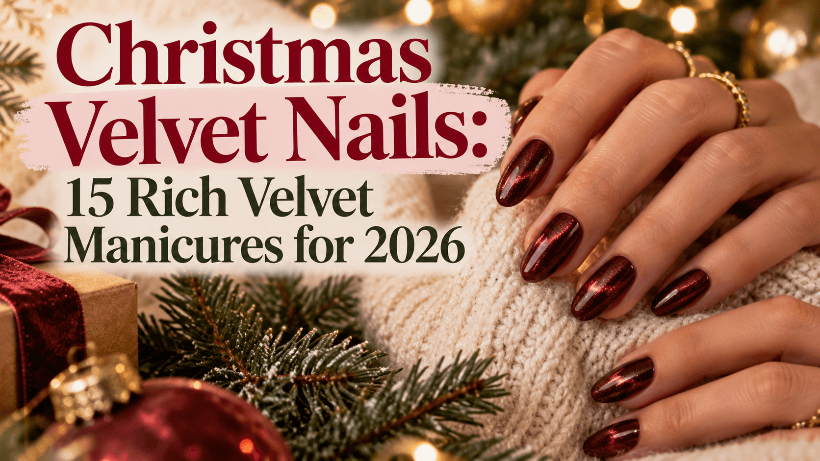 Christmas Velvet Nails: 15 Rich Velvet Manicures for 2026
