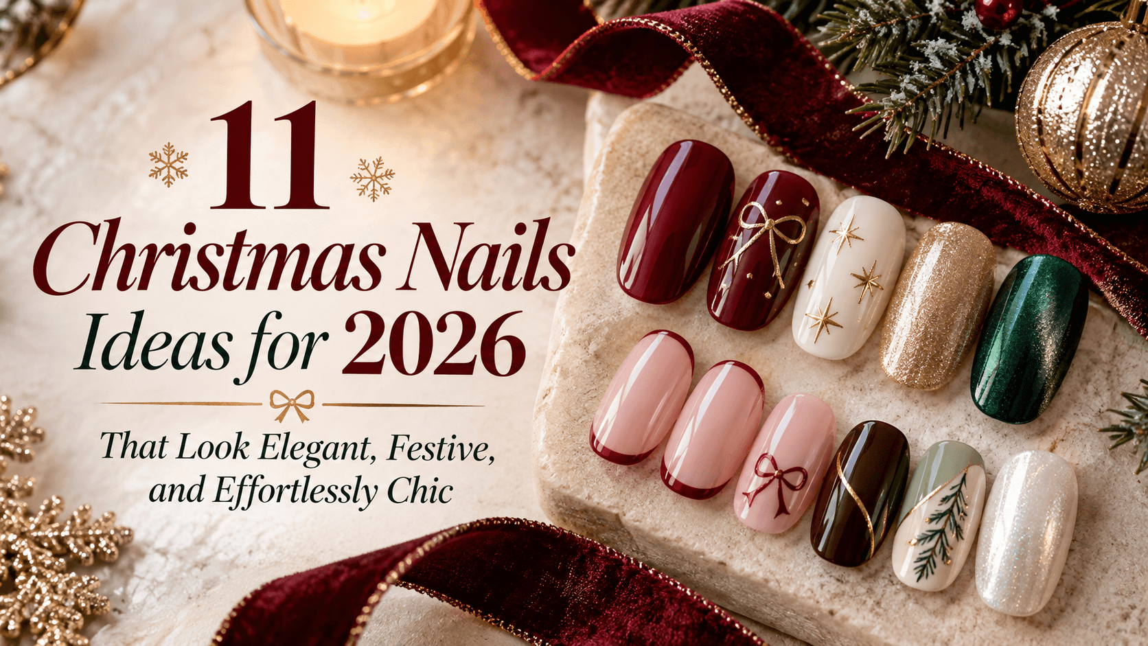 11 Christmas Nails Ideas for 2026 That Look Elegant, Festive, and Effortlessly Chic