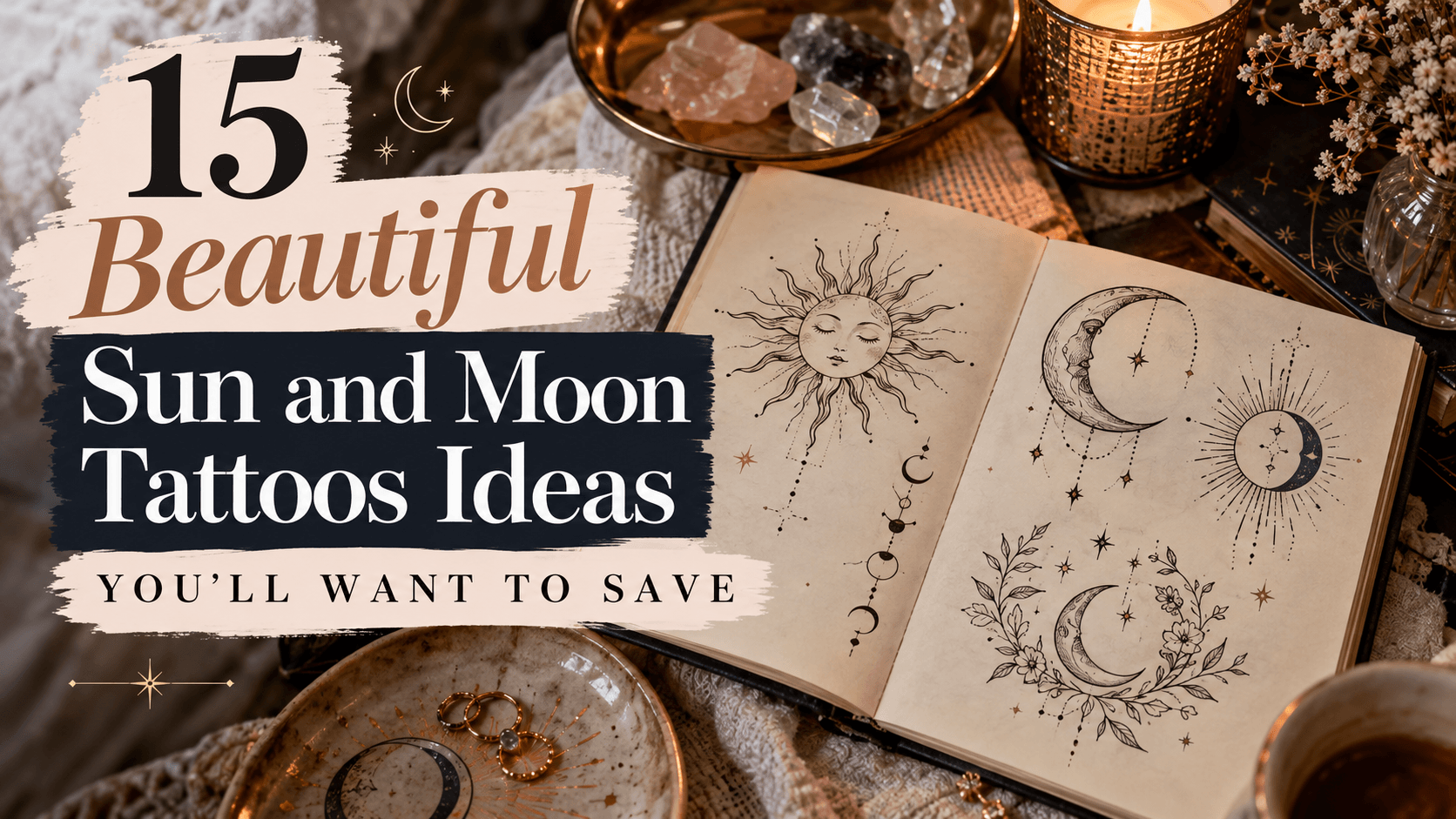 15 Beautiful Sun and Moon Tattoos Ideas You’ll Want to Save